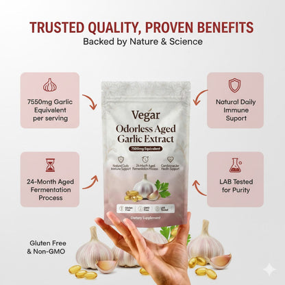 Aged Garlic Extract - 7500mg Odorless Softgels
