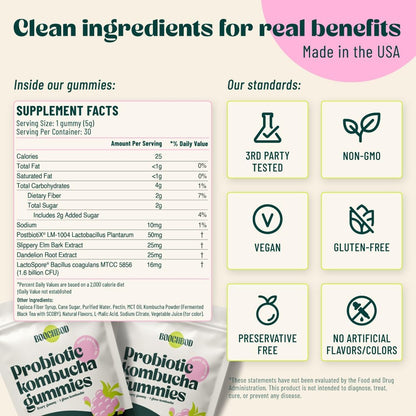 BoochBod - Probiotic Kombucha Gummies